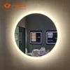 Miroir lumineux LED intelligent à température ronde pour salle de bains en aluminium 