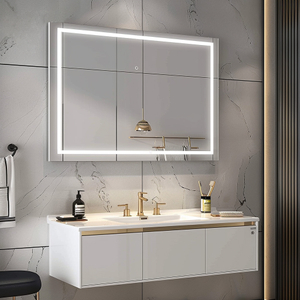 Miroir de maquillage de salle de bain intelligent et innovant Fiesono avec commandes tactiles et éclairage