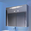 Fiesono moderne miroir en aluminium salle de bain vanité sur mesure LED salle de bain stockage armoire flottante