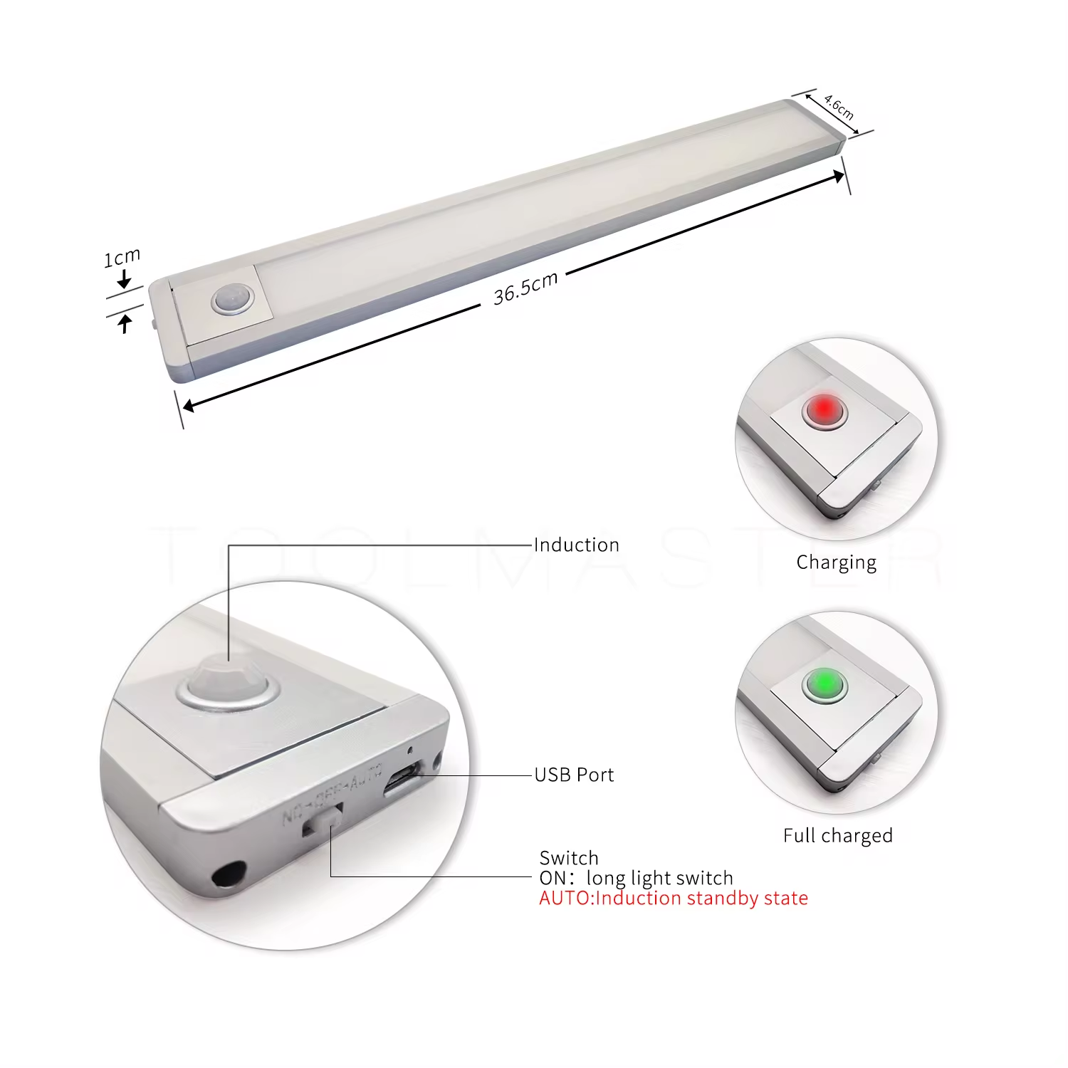  Placard sous armoire détecteur de mouvement Led armoire batterie Rechargeable placard armoire lumière 